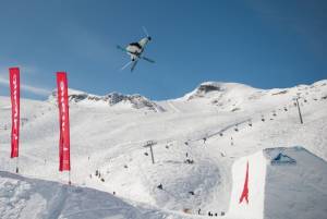 The Austrian Freeski Open in Kaprun (skier: Elias Ambuehl; file photo: Matthias Rhomberg)