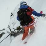 Austria's Lorraine Huber on the Bec des Bosses (photo: FWT/D. Daher)
