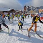 Last Friday'sstarting line at the 24 Hours of Schweitzer (photo: Schweitzer Mountain Resort)