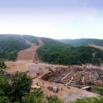 The "Masik Pass Skiing Ground" under construction in North Korea (photo: KCNA)