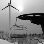 Bolton Valley's wind turbine earned the resort a Green Mountain Award for Environmental Excellence. (file photo: Bolton Valley Resort)