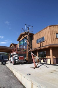 Artists build the frame for a 25-foot Yeti outside of the RAMP Sports factory in Park City, Utah. (photo: RAMP)