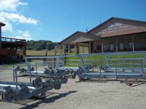 Chairlift parts fill Alpine Valley's parking lot this summer. (photo: Alpine Valley)