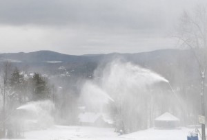 Okemo is busy with a last-minute snowmaking push on Tuesday. (photo: Okemo Mountain Resort)