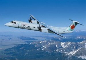 Air Canada's Q400 aircraft will fly from Toronto to Tremblant this ski season. (photo: Bombardier)