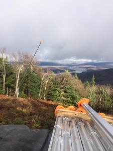 Workers install some of Mount Snow's 645 new low energy snow guns on the North Face last week. (photo: Mount Snow Resort)