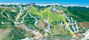 Vail Mountain's available terrain for opening day tomorrow is highlighted on this trail map. (image: Vail Resorts)