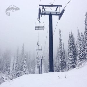 Crews were still installing chairs on Whitefish's new Flower Point chairlift yesterday. (photo: Whitefish Mountain Resort)