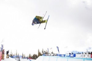 David Wise, of Reno, Nev., flies to victory in Friday's freeskiing finals a the Sprint U.S. Grand Prix's first stop this season, at Copper Mountain, Colo. (photo: Sarah Brunson/U.S. Freeskiing)