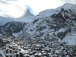 Returning to the village of Zermatt on Day One. (photo: FTO/Tony Crocker)