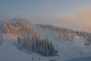 The moguls training course in Ruka, Finland. (photo: USST/Garth Hager)