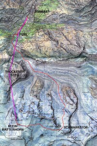 The Schwartztor ski route