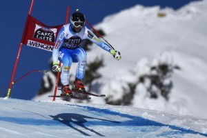 Travis Ganong finishes in 31st in Wengen, Switzerland on Sunday. (photo: Getty Images-AFP/Fabrice Coffrini/courtesy USST)