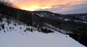 Dusk falls upon the slopes of Camelback as the lights turn on