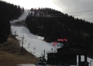 Even in early February, most California skiing was on man-made snow. (FTO file photo: Tony Seebach; Location: Heavenly Mountain Resort)