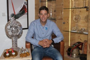 Austrian ski racer Benjamin Raich poses surrounded by his achievements. (photo: ÖSV / Aichner)
