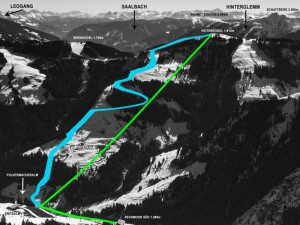 A sector of the new gondola linking Saalbach-Hinterglemm with Fieberbrunn for the first time. (image: Saalbach-Hinterglemm)