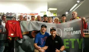 Ted Ligety poses with his European fan club over the weekend in Soelden, Austria. (photo: USSA/Tom Kelly)