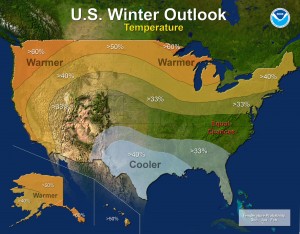 Temperature - U.S. Winter Outlook: 2015-2016 (image: NOAA)