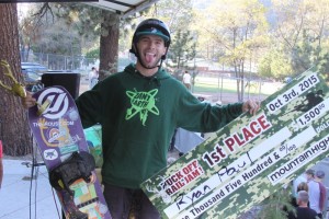 Ryan Paul took first place in Mountain High’s 2015 Buck Off Rail Jam. (photo: Mountain High Resort)