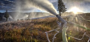 With opening day only 32 days away, Colorado's Copper Mountain Resort started making snow this morning. (photo: Tripp Fay/Copper Mountain Resort)