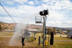 At Mount Snow last week, this wasn't the kind of snowmaking test they were hoping for. (photo: Mount Snow Resort)