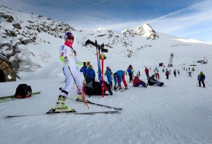 Lindsey Vonn trains super G last week in Soelden, Austria. (photo: Facebook)