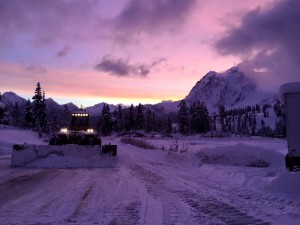 Crews were busy this morning getting Mt. Baker ready for another predicted 1-2 feet of snowfall this week. (photo: Mt. Baker Ski Area)