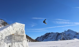 Hailey Langland trains on the Stubaital Glacier last month. (photo: Dave Reynolds)