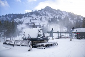 Getting ready on Monday for an early opening at Alpine Meadows, Calif. (photo: Squaw Alpine)