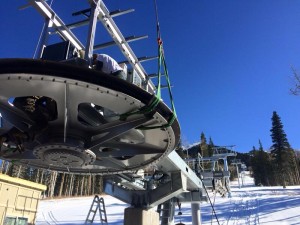 Construction of Snowbowl's new Humphreys Peak quad is still on schedule for a mid-December opening. (photo: Arizona Snowbowl)