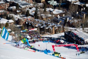 Jessica Hilzinger of Germany drops into the final pitch at the 2015 World Cup women's slalom in Aspen, Colo. (photo: Jeremy Swanson)