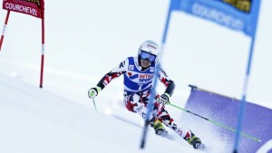 Eva-Marie Brem races to victory in Sunday's World Cup giant slalom in Courchevel, France. (photo: FIS/Agence Zoom)