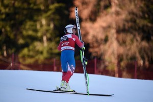 Andrew Weibrecht, of Lake Placid, N.Y., reacts after failing to finish his race during Tuesday’s Alpine World Cup downhill in Santa Caterina, Italy. (photo: Getty/AFP - Olivier Morin via USST)