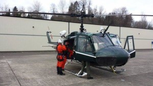 King County Sheriff's Office Air Support Guardian 2 getting ready to launch for a body recovery on Mt. Herman in Washington on Monday. (photo: Whatcom County Search and Rescue Council)