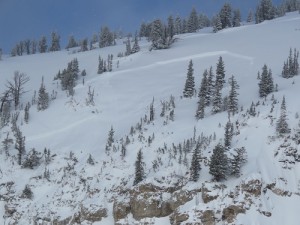 This avalanche in Ralph's Slide near Jackson Hole on Sunday killed two ill-equipped skiers. (photo: Bridger Teton Avalanche Center)