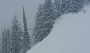 Whisper Ridge guest Brandi Hammon samples the Greatest Snow on Earth. (photo: FTO/Marc Guido)