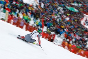 David Chodounsky competes during the slalom on Sunday in Kitzbuehel, Austria. (photo: Getty/Agence Zoom-Alexis Boichard via USST)