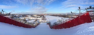 The ramp is ready for Saturday's FIS Snowboard World Cup PSL in Moscow, Russia. (photo: Snowboard Germany)