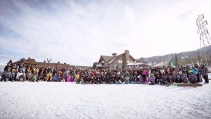 Despite the weather, Mountain Creek in N.J. enjoyed a huge turnout for the World's Largest Lesson attempt. (photo: Mountain Creek Resort)