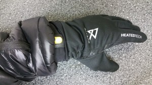 The connection between Ravean's heated down jacket and heated glove. (photo: FTO/Marc Guido)