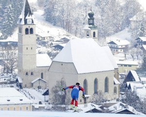 Andrew Weibrecht, of Lake Placid, N.Y., races during the Thursday training run of the men's downhill in Kitzbuehel, Austria. (photo: Getty/AFP-Robert Jaeger via USST)