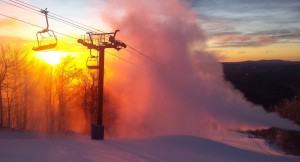 Bromley snowmakers hope to get back to this by Thursday. (file photo: Bromley Mountain)