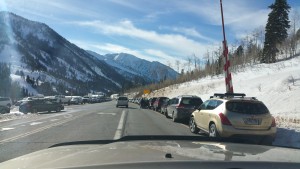 Can preferred parking for car poolers help to minimize scenes like this in Utah's Little Cottonwood Canyon? (photo: FTO/Marc Guido)