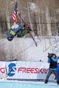 Aaron Blunck skis to first place in the FIS Freestyle Ski Halfpipe World Cup at the 2016 Visa U.S. Freeskiing Park City Grand Prix on Friday in Park City, Utah. (photo: Getty Images-Doug Pensinger)