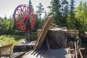 Workers inspect the site of Sunday River's Spruce Peak lift failure in July. (photo: Sunday River Resort)