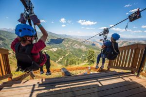 Summer amenities like zip lines help to drive off-season occupancy at ski resorts. (file photo: Sundance Mountain Resort)