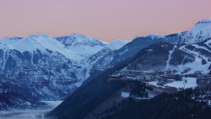 The town of Mountain Village sits on a shelf above the town of Telluride. (file photo: Visit Telluride)