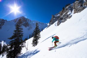 Artist Rachel Pohl in the Bridger backcountry. (photo: Montana Press Room)