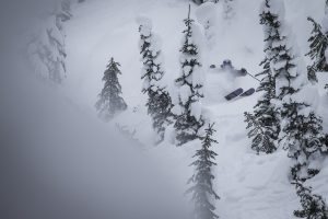 On storm days when helis are grounded, cat skiers can enjoy a full-on powder buffet. (photo: Red Bull Media House )